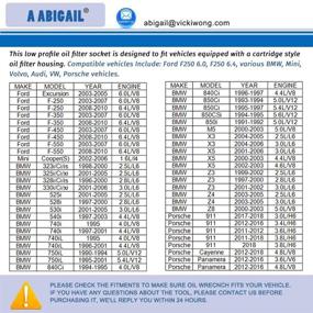 img 3 attached to 🔧 Heavy Duty 36mm Oil Filter Socket for BMW, Ford, Mercedes, Mini, VW, Audi, Volvo, Porsche and More - 3/8" Drive 6-Point Oil Filter Removal Tool