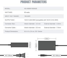 img 1 attached to 🔌 High Performance 65W 45W Inspiron Fast Charger for Various Dell Laptop Models: Inspiron 15-3000, 15-5000, 15-7000, 13-7000, 17-5000, 17-7000, 11-3000, 13-5000, 14-3000, 14-5000, XPS 13 9333 9350 9360, Latitude, Vostro, Chromebook – AC Adapter Power Cord