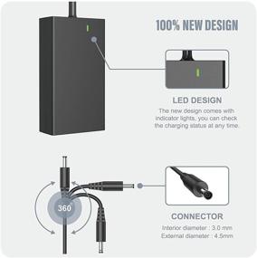 img 3 attached to 🔌 High Performance 65W 45W Inspiron Fast Charger for Various Dell Laptop Models: Inspiron 15-3000, 15-5000, 15-7000, 13-7000, 17-5000, 17-7000, 11-3000, 13-5000, 14-3000, 14-5000, XPS 13 9333 9350 9360, Latitude, Vostro, Chromebook – AC Adapter Power Cord