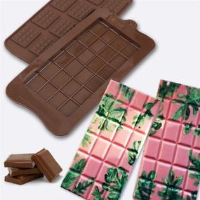 img 3 attached to Cozihom Food Grade Silicone Chocolate Bar Molds - Break-Apart Design for Energy Bars, Cocoa Bars, Candy Protein Bars - Set of 5