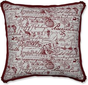 img 3 attached to Подушка от компании Pillow Perfect с рождественским рисунком Пуансеттия для пола