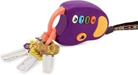 img 2 attached to 🔑 Игрушка B. toys FunKeys: Забавные игрушечные ключи и фиолетовый пульт для малышей - безопасные, легкие и с звуком