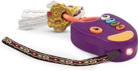 img 1 attached to 🔑 Игрушка B. toys FunKeys: Забавные игрушечные ключи и фиолетовый пульт для малышей - безопасные, легкие и с звуком
