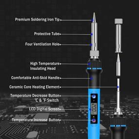 img 3 attached to 🔥 Liouhoum 80W Soldering Iron Kit: Versatile and Precise Tools for Efficient Soldering Projects