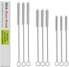 img 4 attached to 🌪️ ALINK Drinking Straw Cleaning Brush Kit - (3 Size) 9 Piece Straw Pipe Cleaner Set