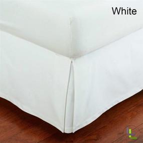 img 1 attached to 🛏️ Lenin 400 TC Bed Skirt with 20 Inch Drop - Queen Size, White