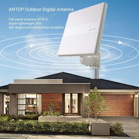 img 3 attached to 📺 ANTOP Outdoor Flat-Panel HDTV Antenna 360° Omni-Directional Amplified TV Antenna for VHF/UHF with Built-in 4G LTE Filter, Supports 4K 1080p Channels & All Older TV's, 16ft Coaxial Cable