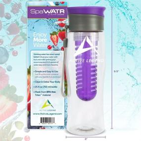 img 1 attached to 💦 Revive and Stay Hydrated with Active Legend Triton BPA-Free Fruit Infuser Water Bottle