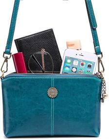 img 3 attached to 💼 GOIACII Leather Crossbody Wristlet Handbag: Stylish Women's Handbags & Wallets on the Go!