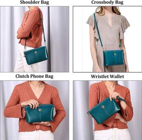 img 1 attached to 💼 GOIACII Leather Crossbody Wristlet Handbag: Stylish Women's Handbags & Wallets on the Go!