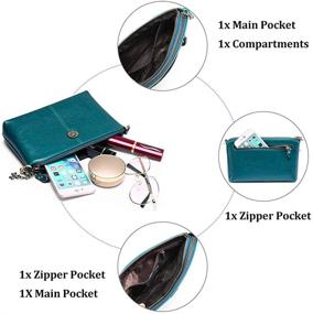 img 2 attached to 💼 GOIACII Leather Crossbody Wristlet Handbag: Stylish Women's Handbags & Wallets on the Go!