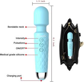 img 3 attached to 💆 Bussba Портативный личный мощный массажер волшебной безопасности: водонепроницаемый, 20 вариантов вибрации, облегчение мышечной боли - в комплекте сумка для путешествий!