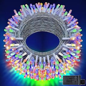 img 4 attached to 🎄 300 LED Indoor Christmas String Lights - 98ft Twinkle Fairy Lights with 8 Modes & Memory - Plug-in Xmas Tree Home Wedding Party Yard Decorations (Multicolor)