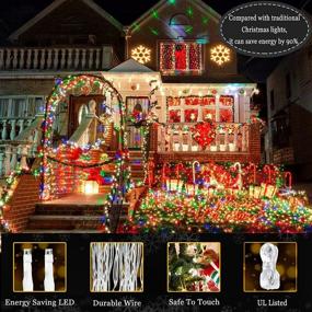 img 2 attached to 🎄 300 LED Indoor Christmas String Lights - 98ft Twinkle Fairy Lights with 8 Modes & Memory - Plug-in Xmas Tree Home Wedding Party Yard Decorations (Multicolor)