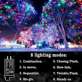 img 3 attached to 🎄 300 LED Indoor Christmas String Lights - 98ft Twinkle Fairy Lights with 8 Modes & Memory - Plug-in Xmas Tree Home Wedding Party Yard Decorations (Multicolor)