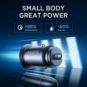 img 2 attached to AINOPE USB Car Charger, [Dual QC3.0/Black/with 3.3ft Type C Cable] AINOPE All Metal Mini 36W 6A Fast Car Charger Adapter Cigarette Lighter USB Charger for Samsung Galaxy S21/S20/S10/S9/Note 9, iPhone 11 Pro/11/X/8