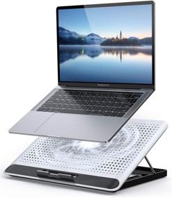 img 4 attached to 🖥️ Lamicall Laptop Cooler Stand: Adjustable Portable Cooling Pad with Fan for MacBook, Dell XPS, HP Alienware, and Notebooks up to 17 Inches - Silver