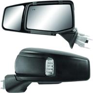 enhance towing visibility with snap & zap custom fit mirror pair for chevy silverado 1500, gmc sierra 1500 logo