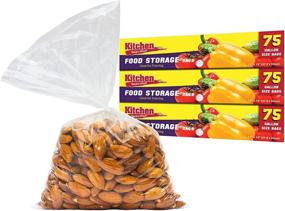 img 4 attached to 🛍️ PARTY BARGAINS 1 Gallon Size Food Storage Bags with Twist-Ties - Convenient Pack of 225 Bags (3 Boxes of 75 Bags Each) for Kitchen, Office, Commercial, & Home Use