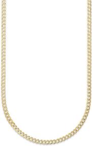 img 4 attached to Karat Solid Yellow Cuban Necklace Girls' Jewelry