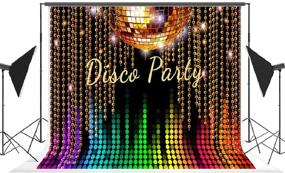 img 2 attached to 🕺 Vibrant 70's Disco Party Backdrop Banner - Neon Dancers Photo Background Studio Props for Wall Decorations