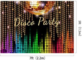 img 1 attached to 🕺 Vibrant 70's Disco Party Backdrop Banner - Neon Dancers Photo Background Studio Props for Wall Decorations