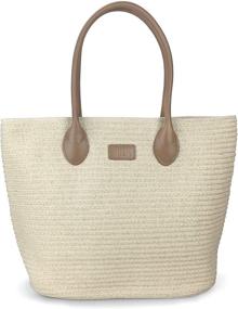 img 4 attached to 👜 Women's Rattan Summer Shoulder Handbag 17.8x12.6 - Handbags & Wallets