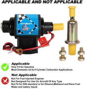 img 2 attached to CarBole Universal 5/16 inch Micro Electric Gasoline Fuel Pump - Reliable 12V, 1-2A, 35GPH, 4-7 P.S.I.