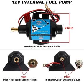 img 3 attached to CarBole Universal 5/16 inch Micro Electric Gasoline Fuel Pump - Reliable 12V, 1-2A, 35GPH, 4-7 P.S.I.