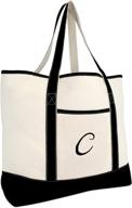 customized dalix monogram totes: letter 👜 women's handbags, wallets, and totes for personalized style logo
