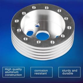 img 3 attached to 🔍Ruien 1" Конверсионный адаптер босс-кит распорка для рулевого колеса: 6 отверстий в 3 отверстия Грант адаптер ступица серебро - Найти сейчас!