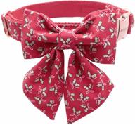 aring pet bowtie dog collar - adjustable adorable collar with bow for small, medium, and large dogs logo