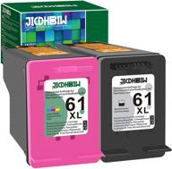 🖨️ jicdhbiw remanufactured ink cartridge replacement for hp 61 xl 61xl - black tri-color (2-pack) - compatible with envy 5530 4500 4502 deskjet 2540 1512 2512 2542 3000 1055 3052a 2544 officejet 4630 printer logo