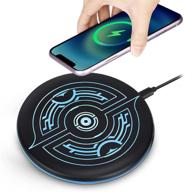 magic wireless charger: ultra slim universal charging pad for iphone 12/11 pro/max, samsung s20/s10/note 10 - adapter not included logo