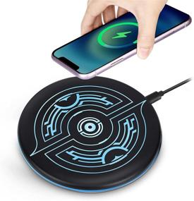 img 4 attached to Magic Wireless Charger: Ultra Slim Universal Charging Pad for iPhone 12/11 Pro/Max, Samsung S20/S10/Note 10 - Adapter NOT Included