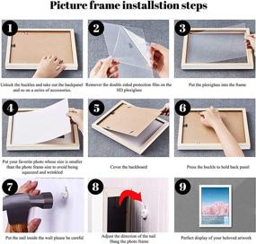 img 1 attached to 🖼️ Premium 10x14 Inch Wood Picture Frames: Elegant Wall Hanging Frames for Diamond Painting, Baby Scans, Family Memories, and More!