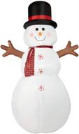 🎅 superjare 8ft christmas inflatable snowman with led light - animated yard decoration for party, lawn, indoor & outdoor логотип