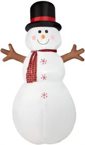 img 4 attached to 🎅 Superjare 8ft Christmas Inflatable Snowman with LED Light - Animated Yard Decoration for Party, Lawn, Indoor & Outdoor