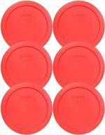 pyrex bundle - 6 items: 7201-pc 4-cup red plastic food storage lids set логотип