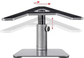 img 2 attached to Monoprice Universal Laptop Riser Stand - Silver: Elevate Your Laptop 4.7 to 6.7 Inches with Workstream Collection