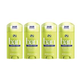 img 4 attached to Ban Powder Fresh 24-Hour Invisible Antiperspirant: Ultimate Wetness Protection for Women and Men, Pack of 4