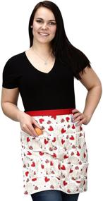 img 2 attached to 🥚 Cackleberry Home Egg Collecting Apron with 12 Pockets, Hearts & Lace: Organize and Gather Eggs Effortlessly