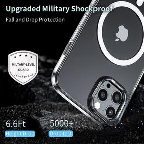 img 2 attached to 📱 Crystal Clear Magnetic iPhone 13 Pro Max Case [Anti-Yellowing] | Compatible with MagSafe Chargers | Shockproof Protective Cover - 6.7 inch 2021