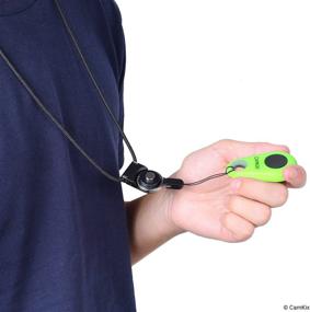 img 2 attached to 📷 Bluetooth Camera Shutter Remote Control - Drop Style - iPhone/Android Compatible - Single Button Control - Carabiner and Lanyard with Detachable Ring Included