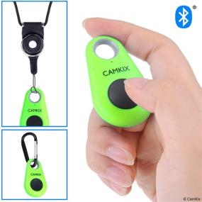 img 3 attached to 📷 Bluetooth Camera Shutter Remote Control - Drop Style - iPhone/Android Compatible - Single Button Control - Carabiner and Lanyard with Detachable Ring Included