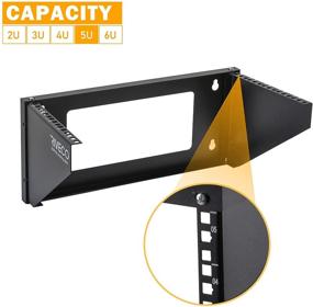 img 3 attached to 🔌 RIVECO 5U Wall Mount Patch Panel Vertical Bracket: Efficient Networking Equipment Rack, Compact Design for Narrow Spaces, Easy Assembly – Black