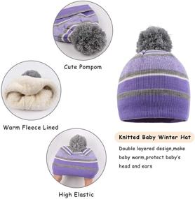 img 3 attached to ❄️ Cold Weather Fleece Beanie Mittens for Toddler Boys - Winter Accessories