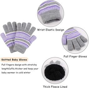 img 1 attached to ❄️ Cold Weather Fleece Beanie Mittens for Toddler Boys - Winter Accessories