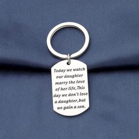 img 1 attached to 🎁 Personalized Son-In-Law Keychain Wedding Gifts – Thoughtful Son Wedding Day Gift – Meaningful Groom Gift for Your Beloved Son – Thoughtful Gesture by Mother-In-Law