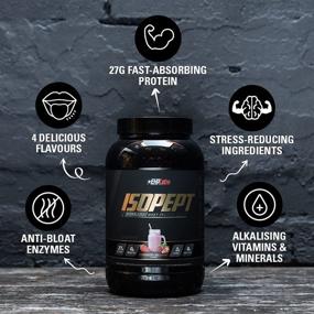 img 3 attached to IsoPept Hydrolyzed Whey Protein Powder - 100% Whey Protein Isolate & Hydrolysate, 27g of Protein, Non-GMO, Gluten Free, Fast Absorption, Easy Digestion, 27 Servings (Strawberry Milkshake) by EHPlabs